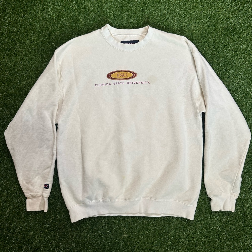 Vintage Jansport FSU Seminoles White Crewneck Sweatshirt Men’s Size Large.